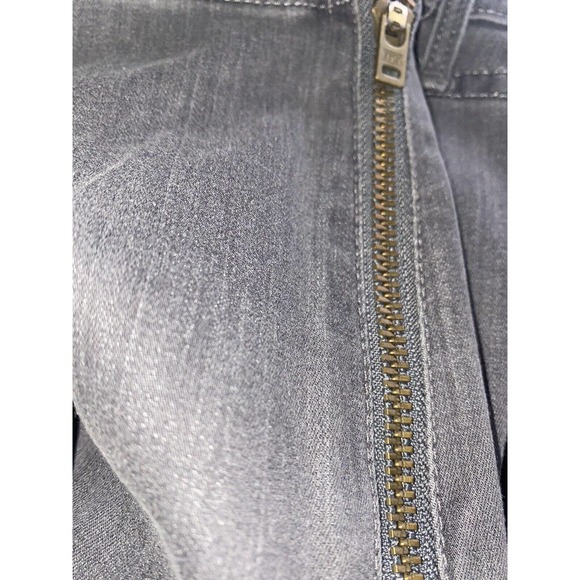 Madewell Skinny Ankle Zip Jeans Size 26 Cotton Blend Denim Distressed Shark Gray - Picture 5 of 5